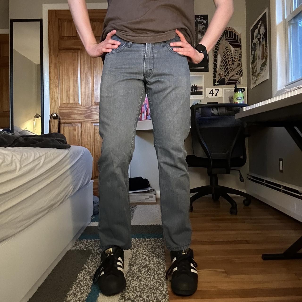 levi's 32/30 514 blueish grey jeans have a Depop