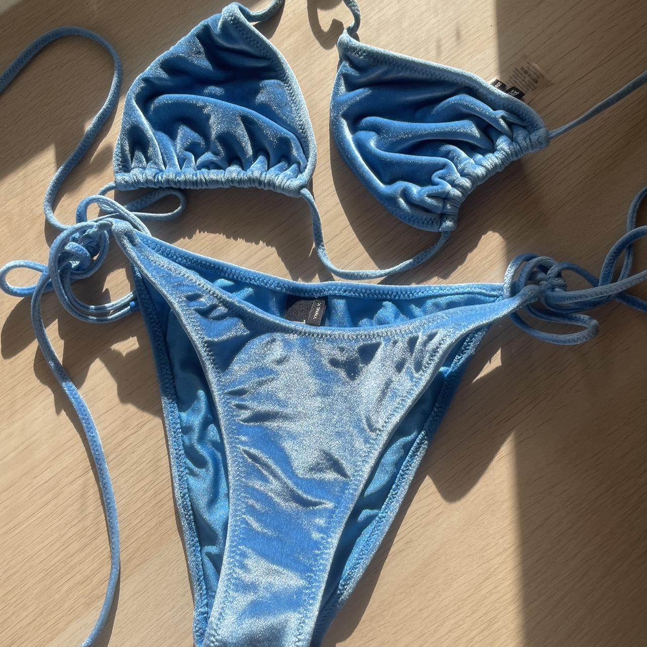 Triangl Vinca Blue Bikini - size large top (fits... - Depop