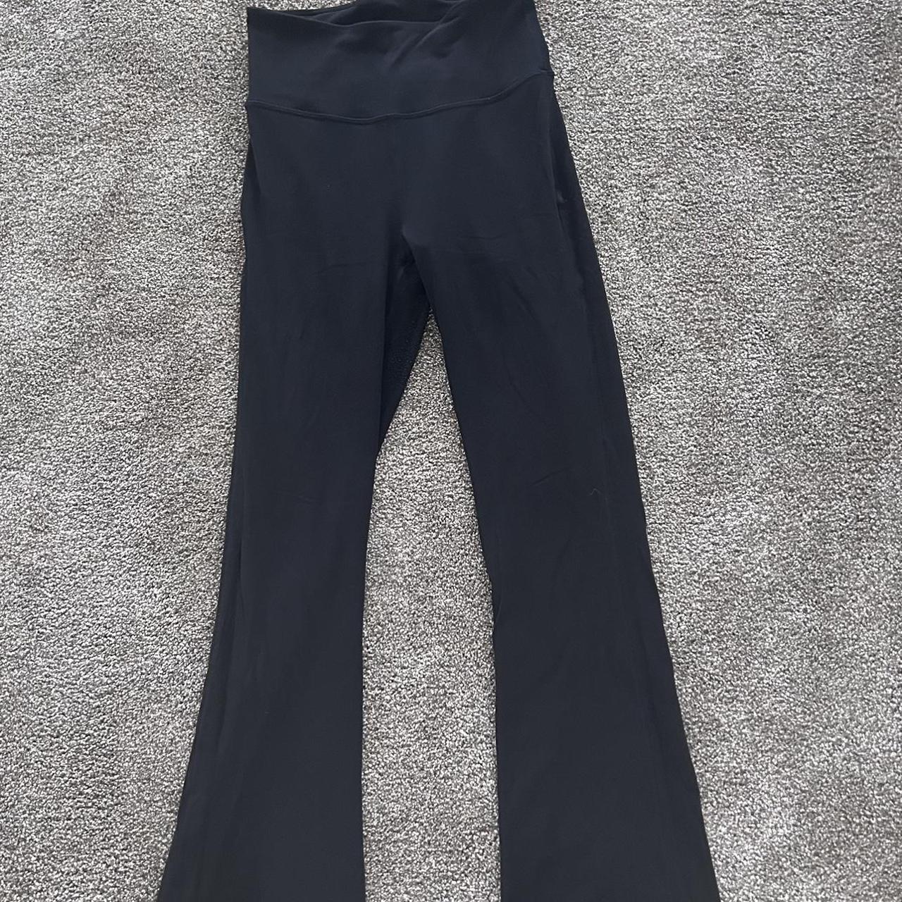 Lululemon high rise miniflare color black size 6... Depop