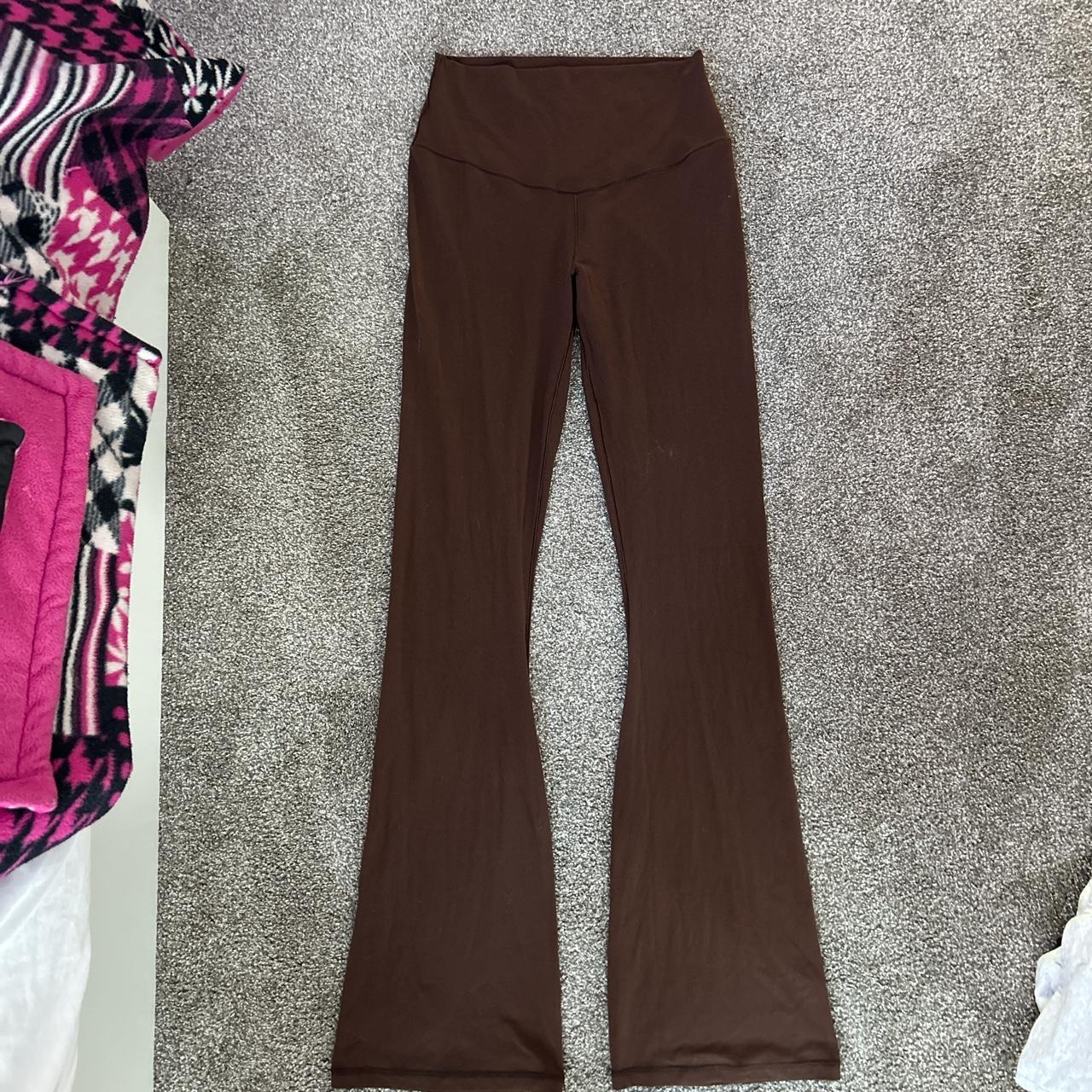 Aerie brown real me xtra flare leggings Size... Depop