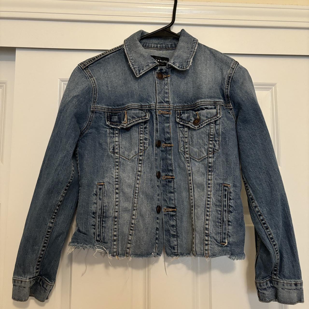 Lucky Brand Jacket Women's Med Blue Denim Medium - Depop