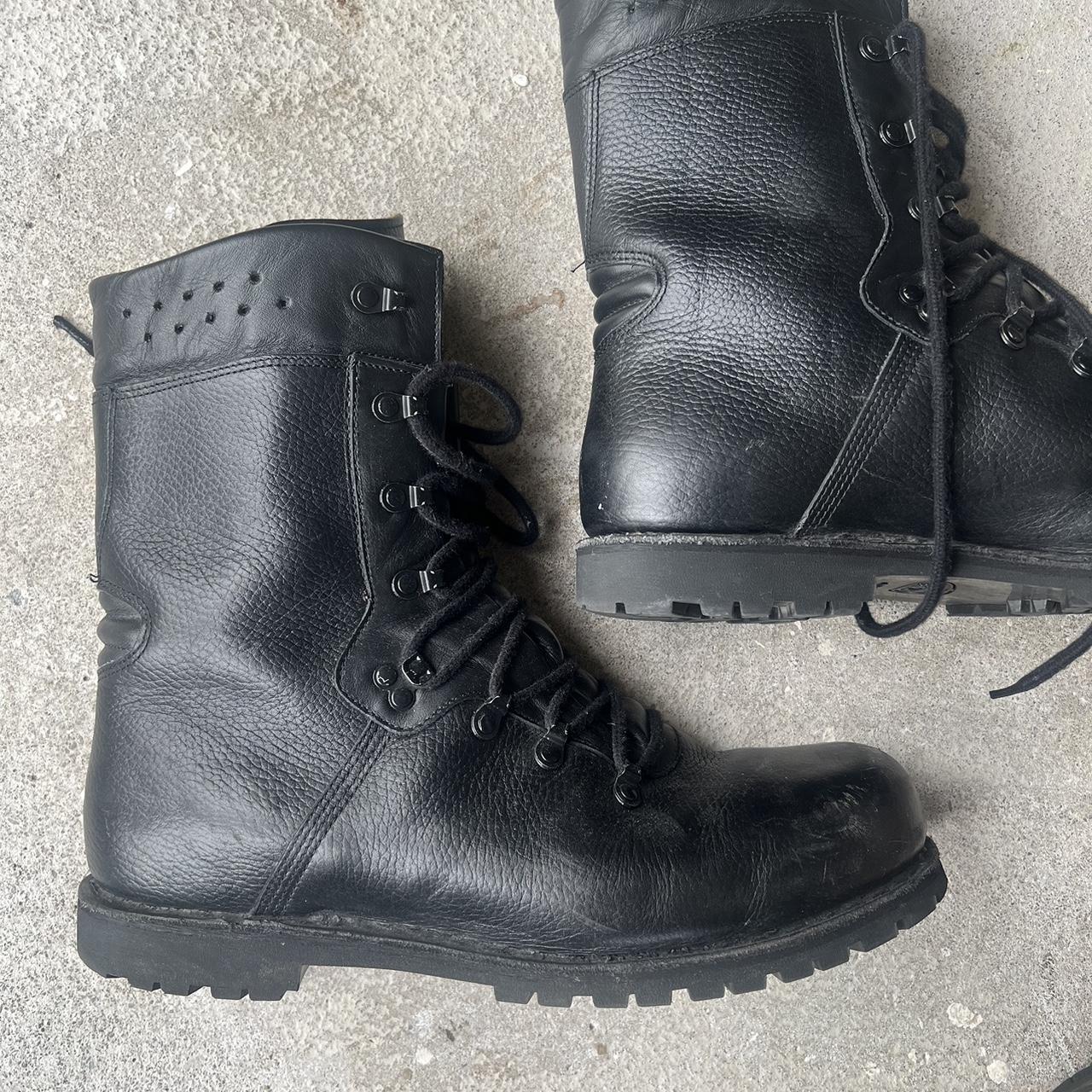 Black combat boots German army paratrooper boots,... - Depop