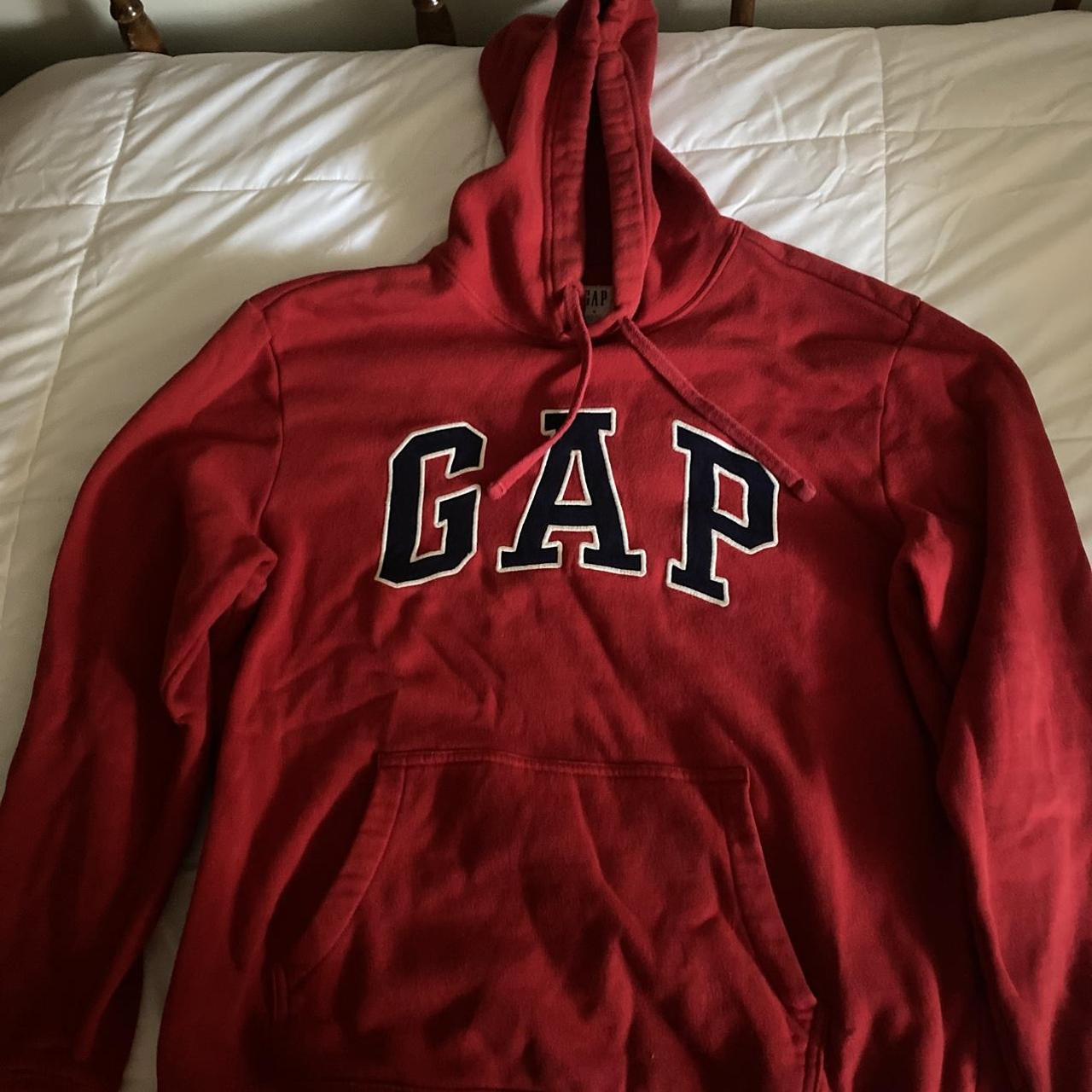 Gap Men's Red Hoodie | Depop