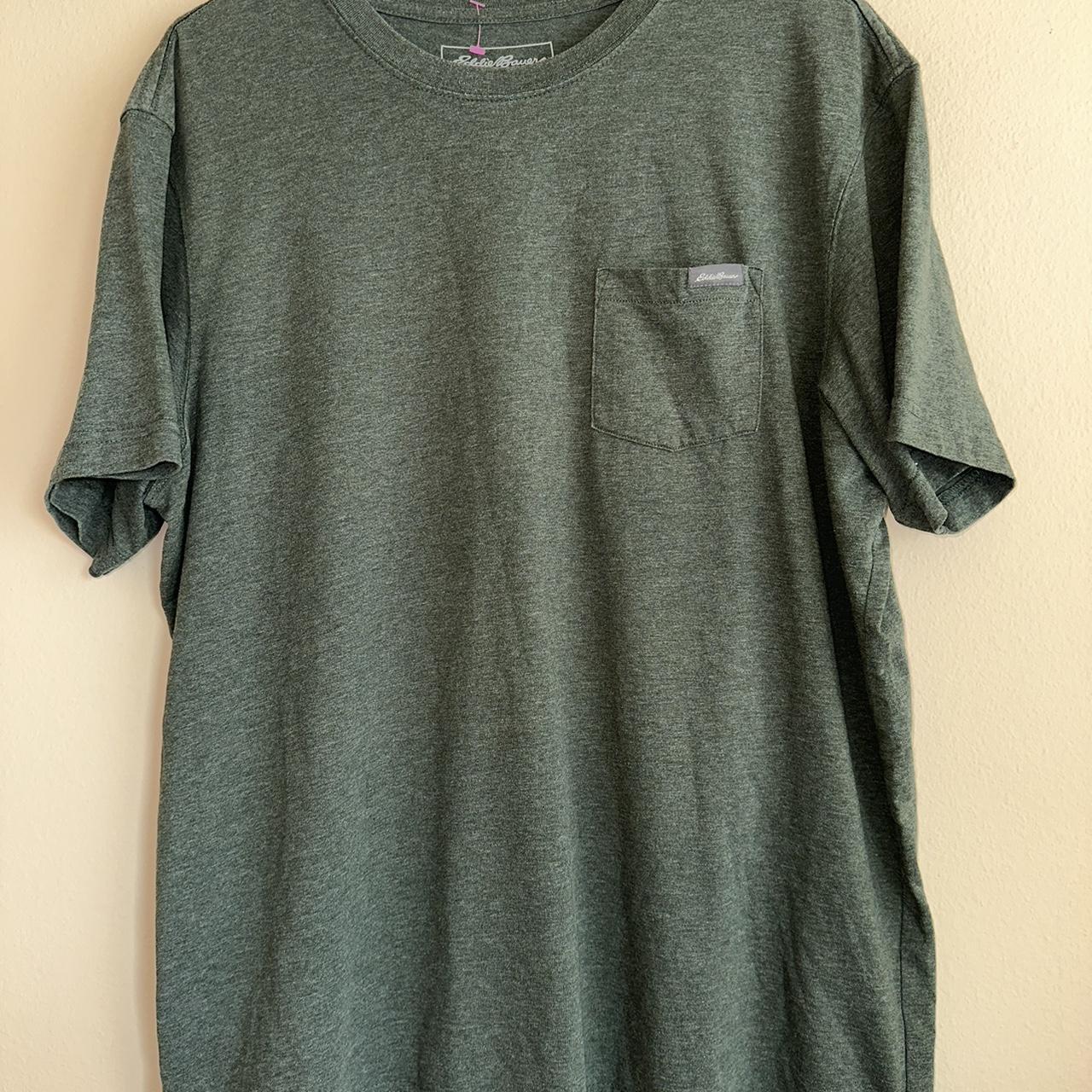 Eddie Bauer tee / tshirt -Size L green -looks brand... - Depop