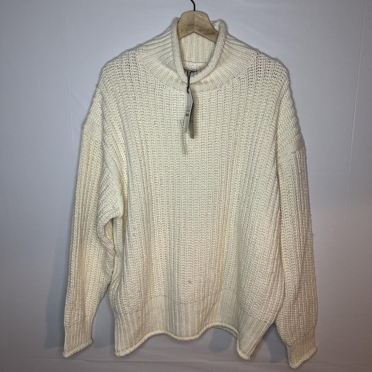 Barbour Women's White and Cream Jumper Depop