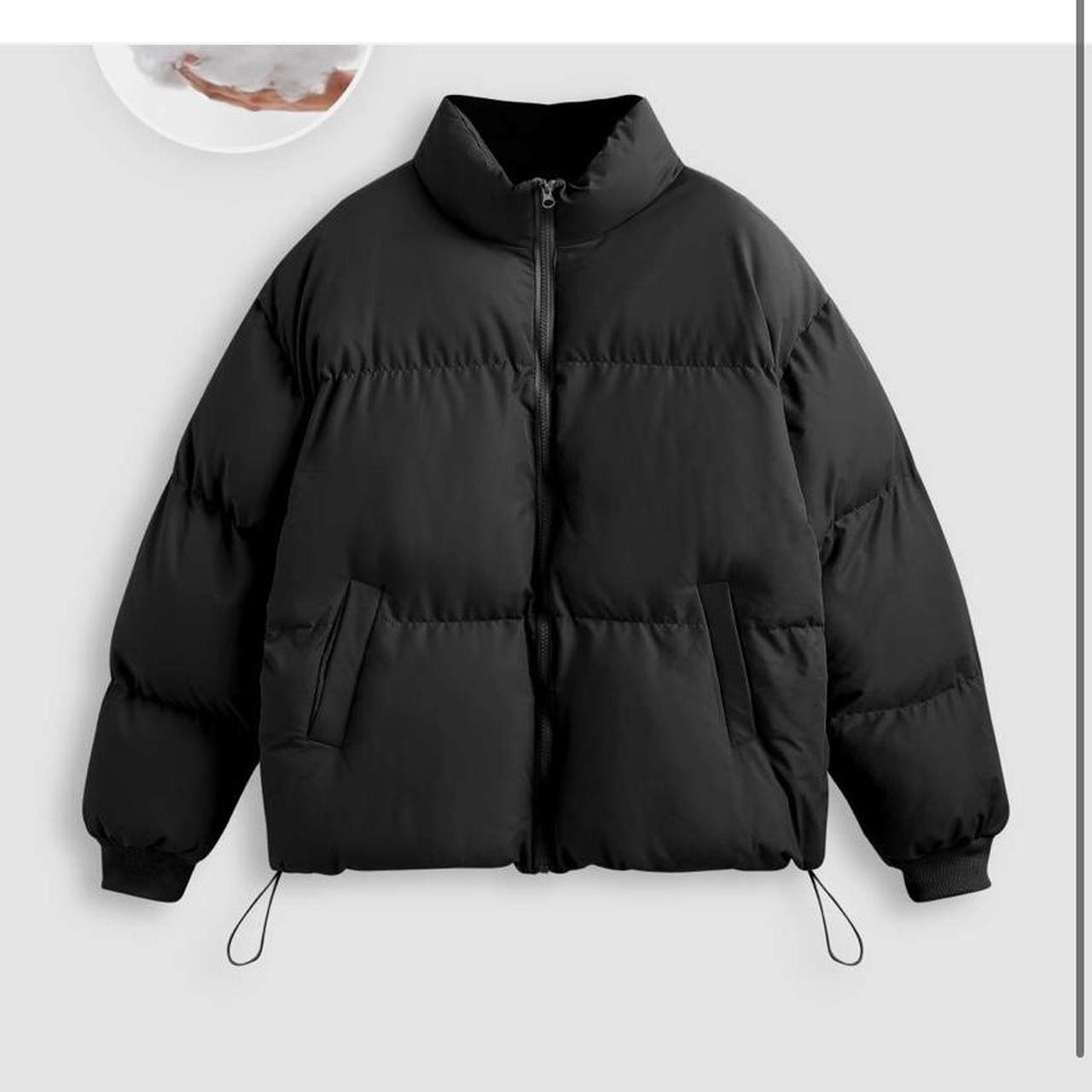 CIDER solid zip up stand collar puffer jacket in... Depop