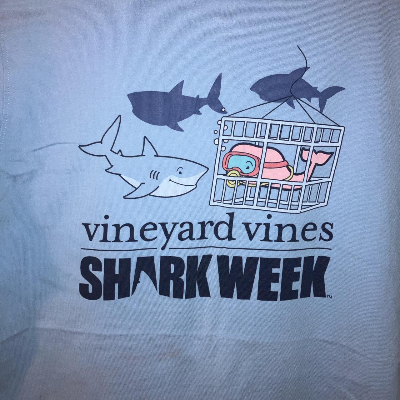 Vineyard Vines Shark Week Discovery tee #sharkweek... - Depop