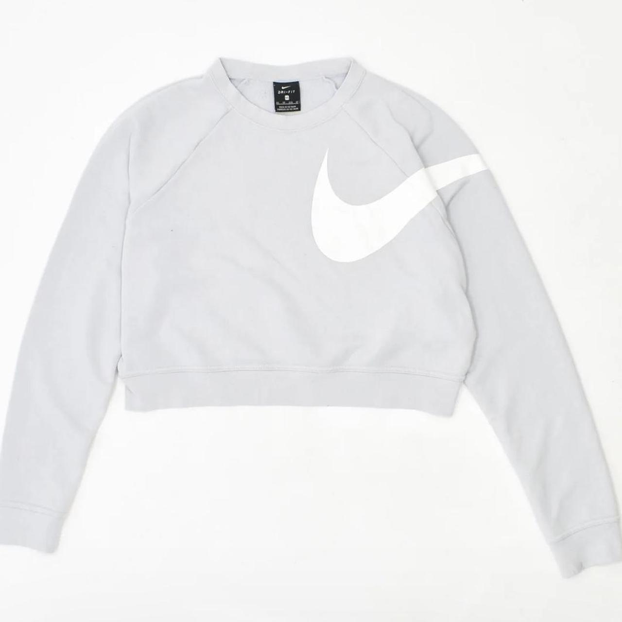 white cropped nike jumper