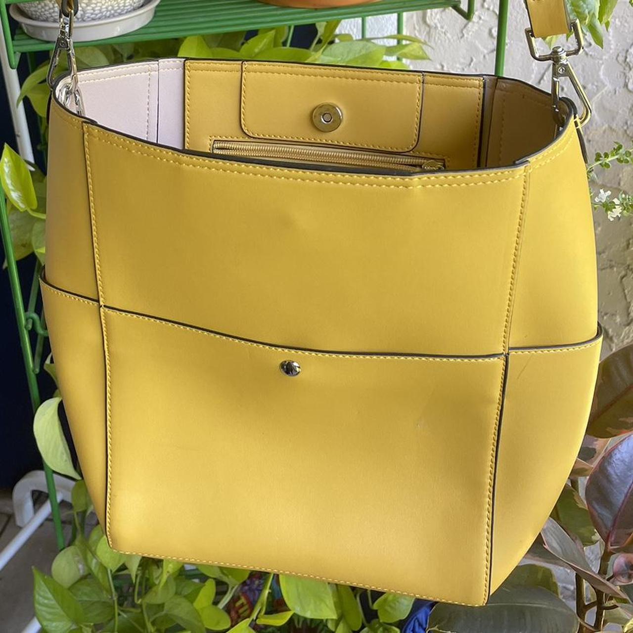 Mustard yellow bucket clearance bag