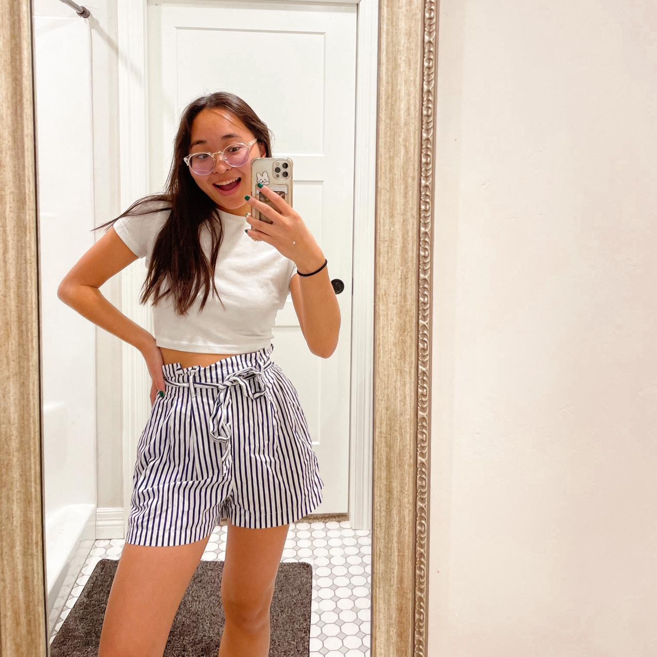 Striped shorts outlet zara