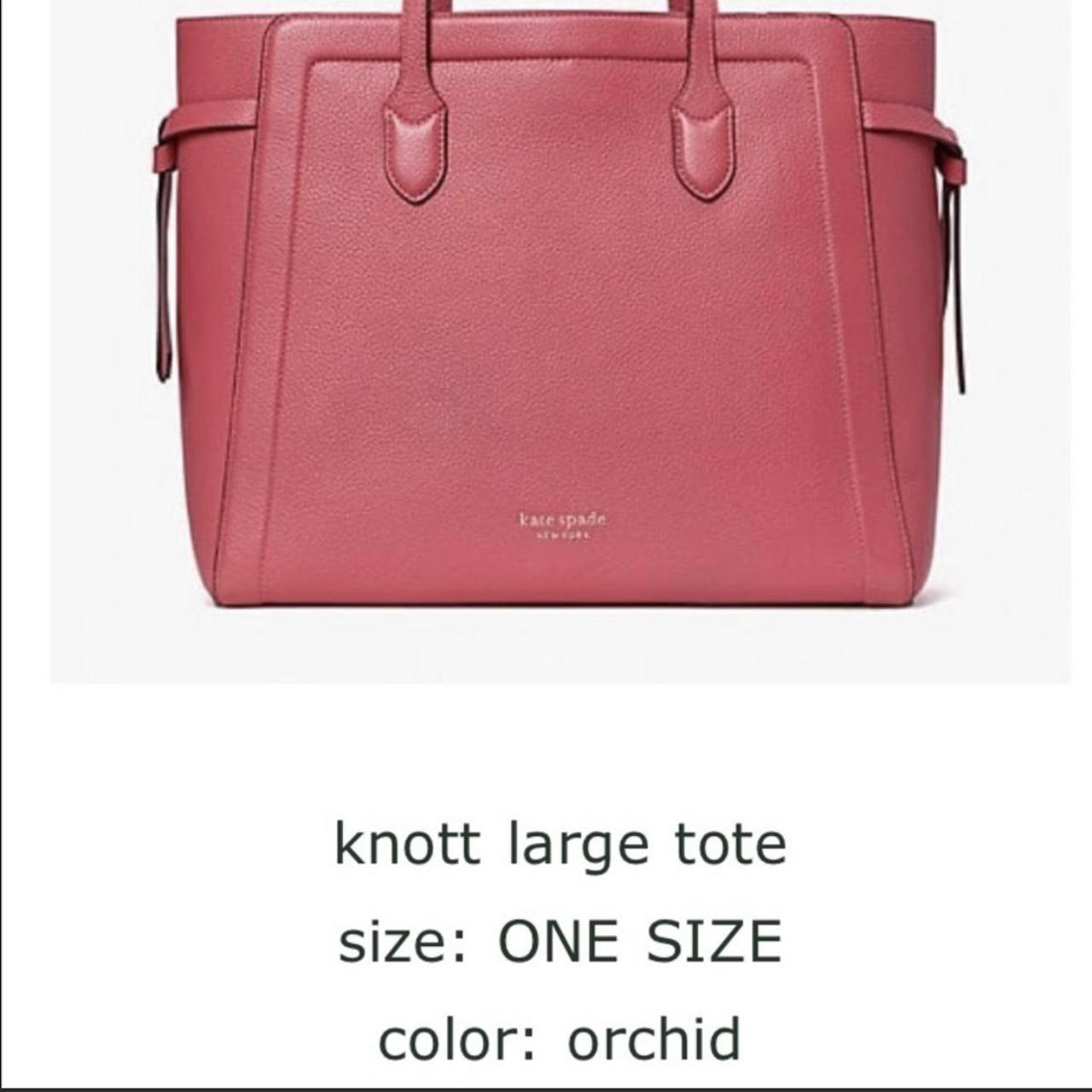 Kate Spade Knott Leather Large Tote Orchid PXR00451 Pink NWT 