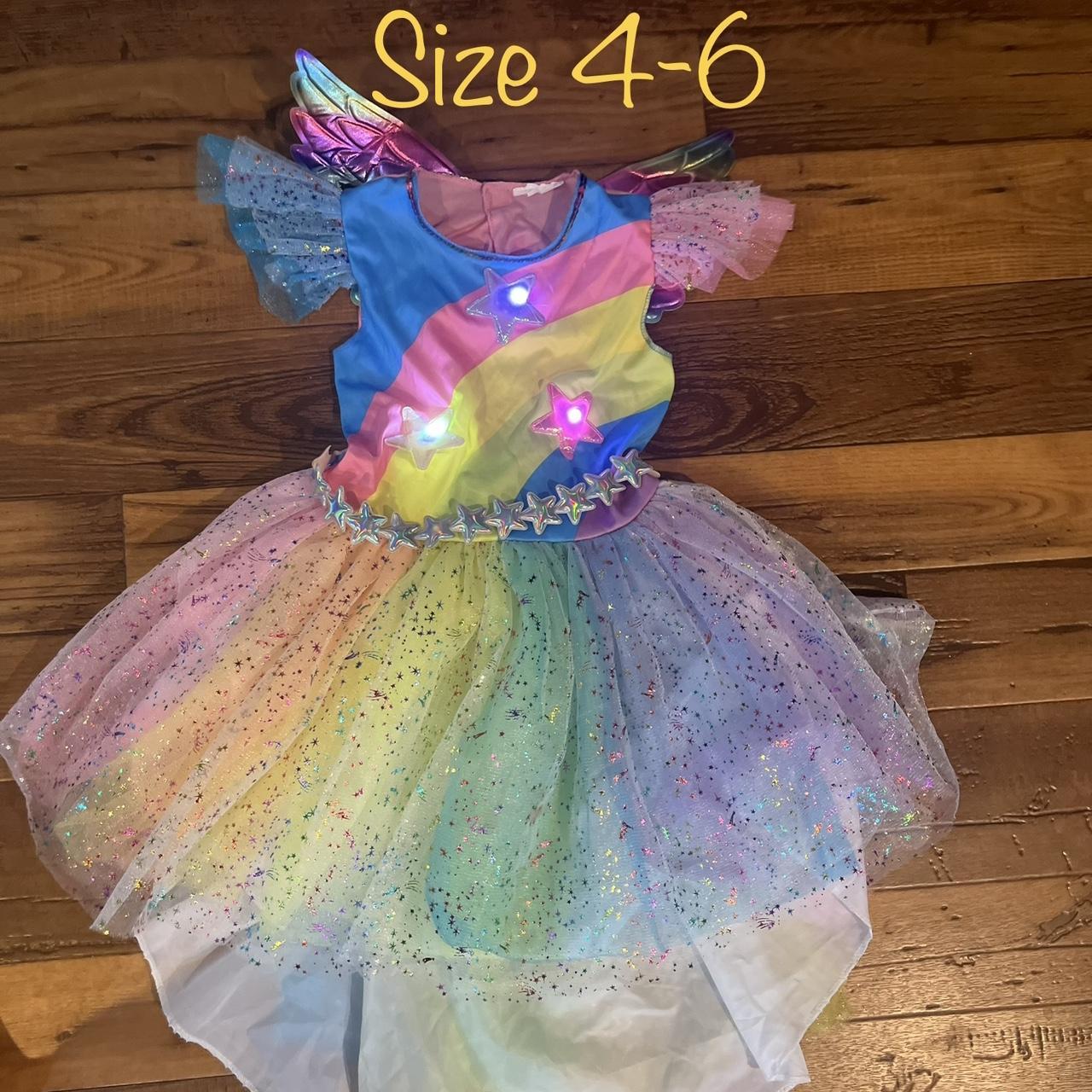 Girls Play Dress Up Princess Dress ~size 4-6 ~lights - Depop