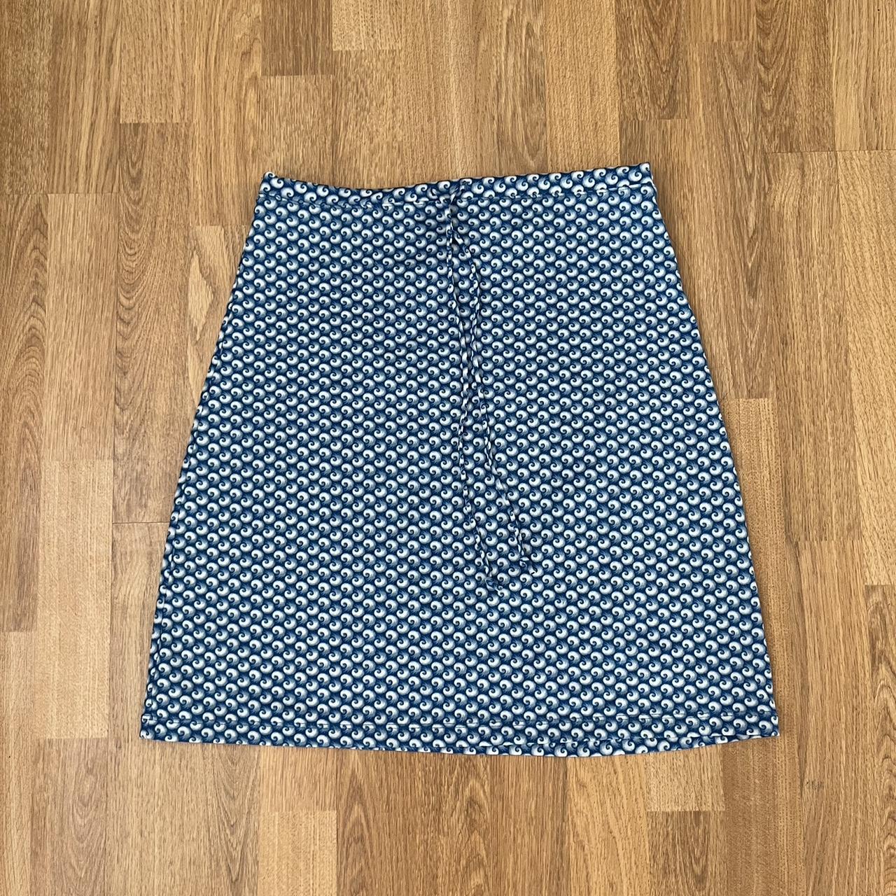 Women's White and Blue Skirt | Depop