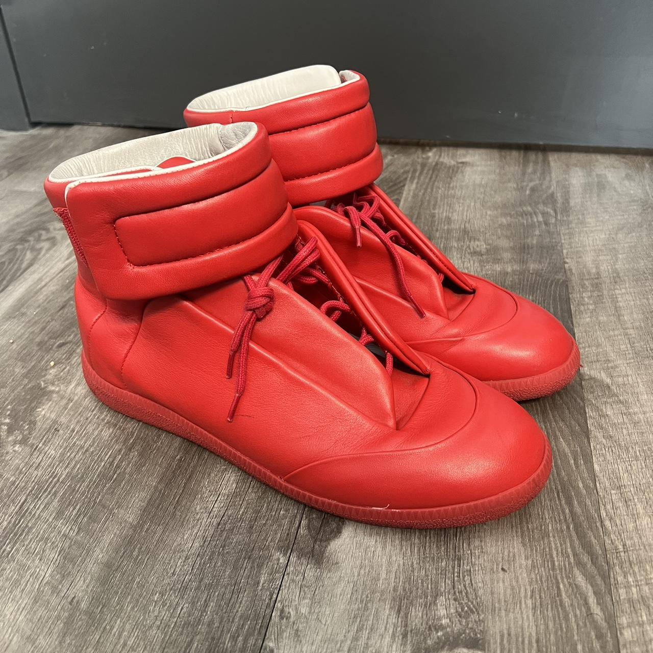 Margiela Futures Red Like new condition Comes... - Depop