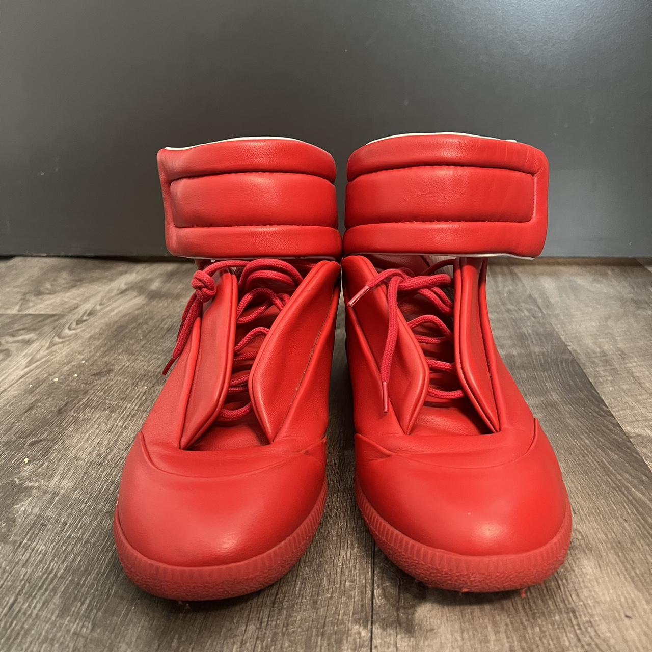 Margiela Futures Red Like new condition Comes... - Depop