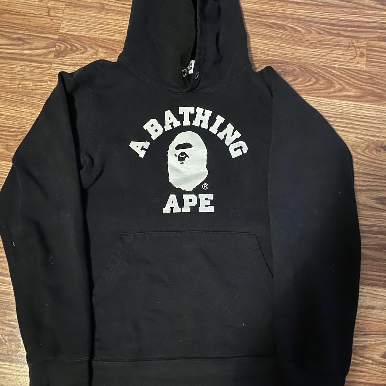 A Bathing Ape College Hoodie Worn only flaw No Depop