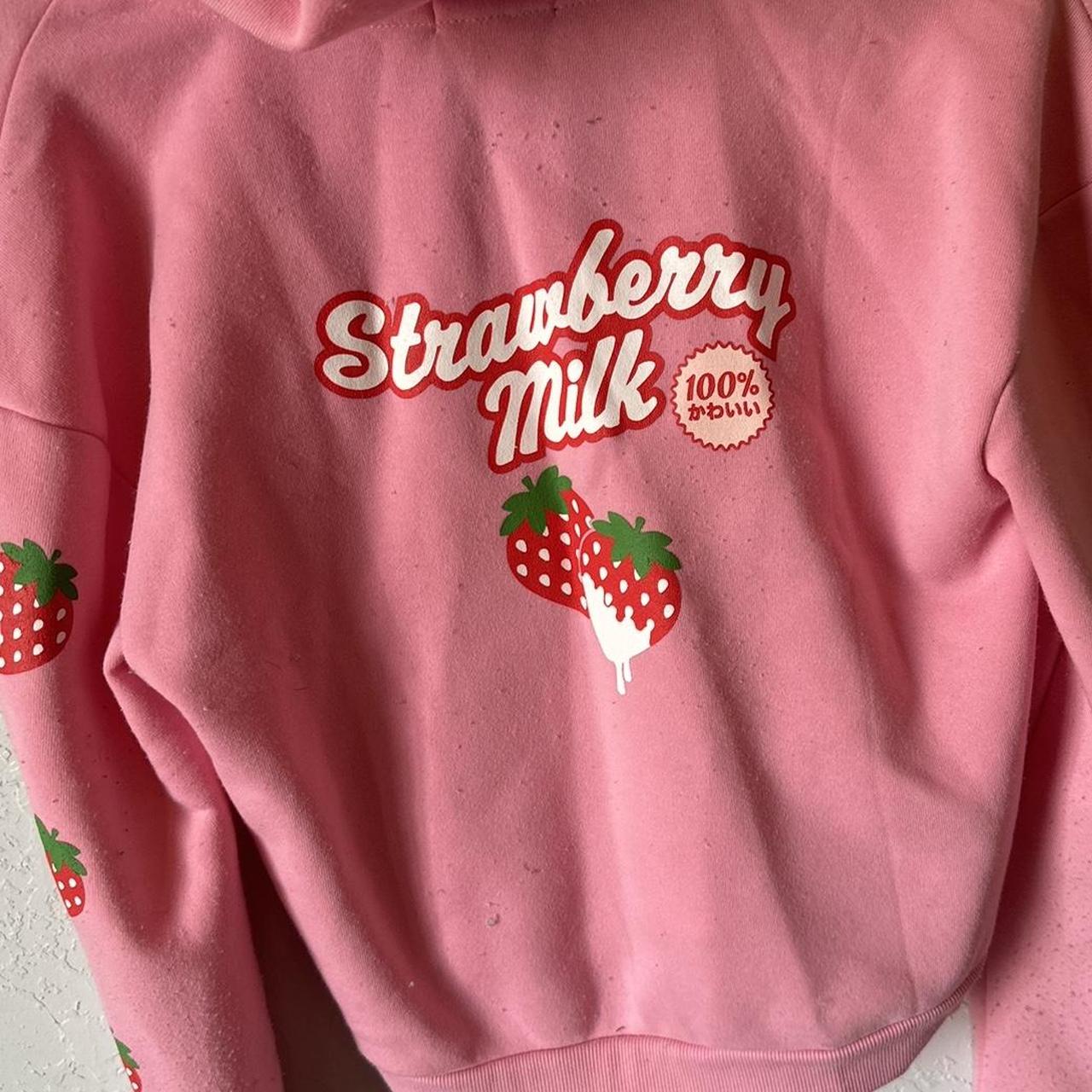 Adorable pink &lsquo;Strawberry Milk&rsquo; jacket -message me - Depop