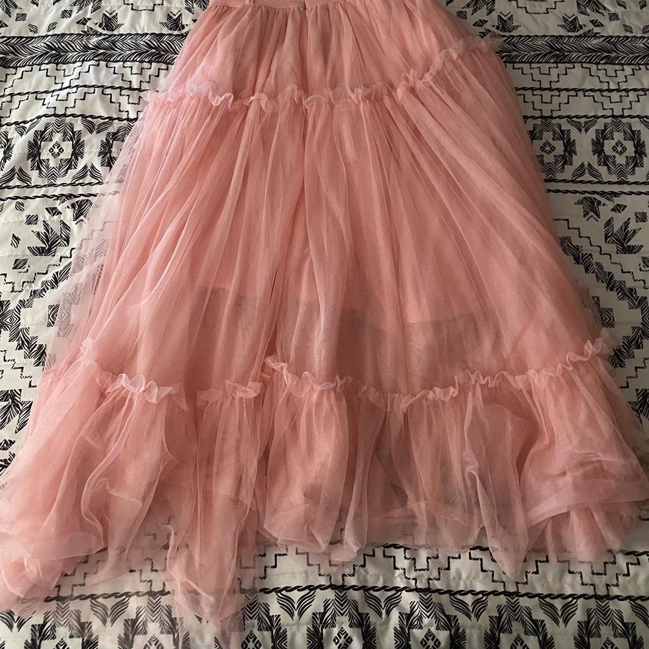 Beautiful Long fluffy pink dress 🎀 ! Looks much more... - Depop