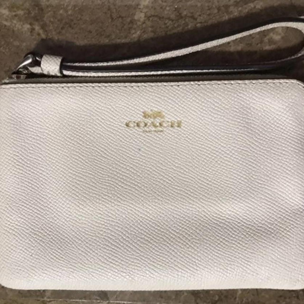 Used Coach Wristlet Wallet Broken metal piece and... Depop