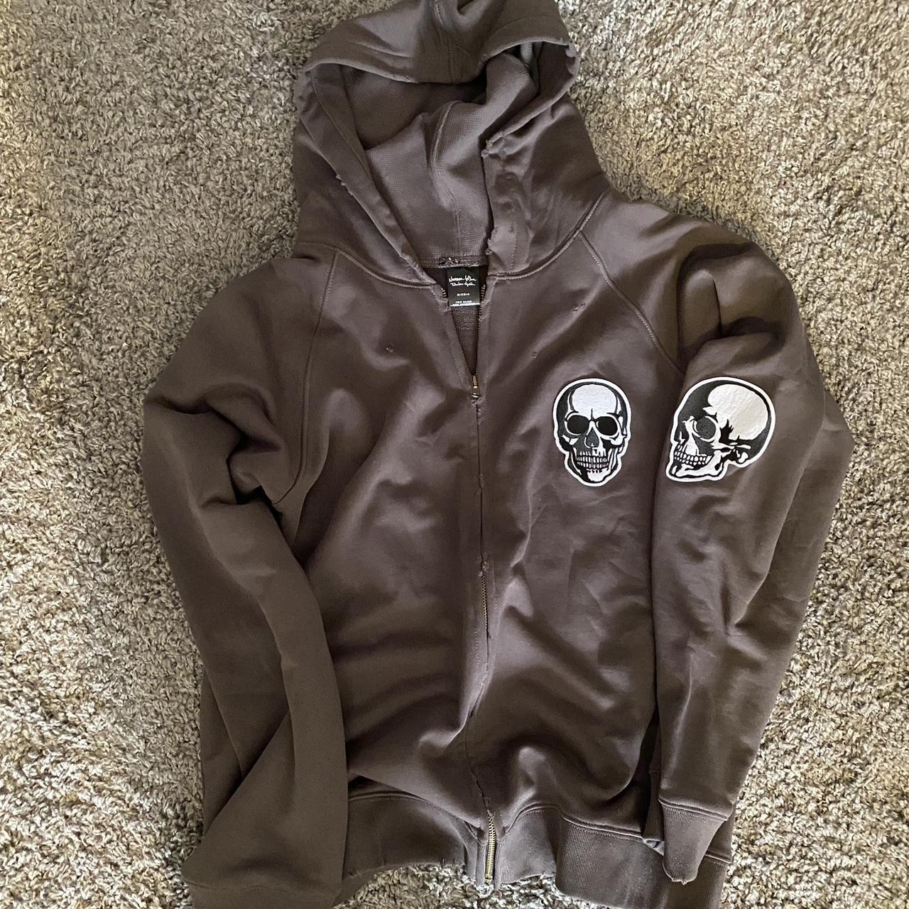 Number Nine Double Skull Hoodie Ss04 Large Great Depop