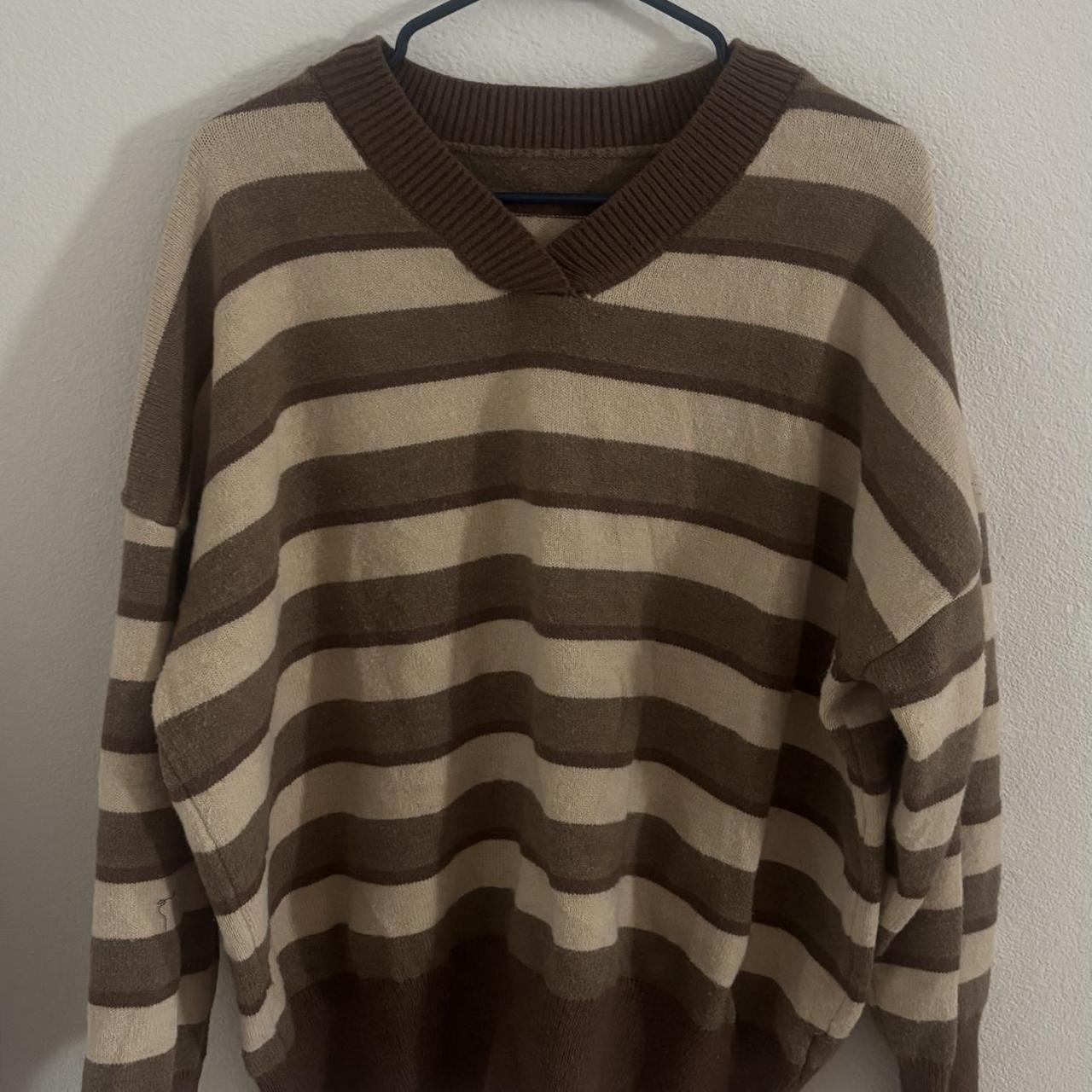 Women's Sweater - Brown/Multi - L – Basic Chic Fa… - image 1