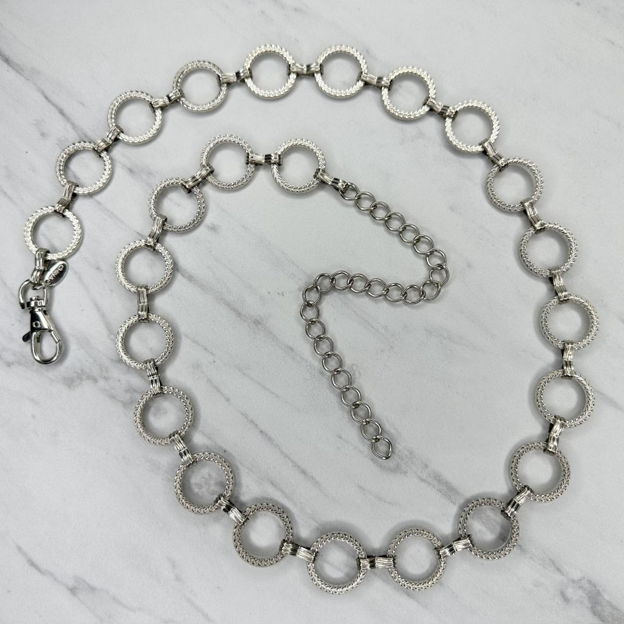 Silver chain hoop on sale belt