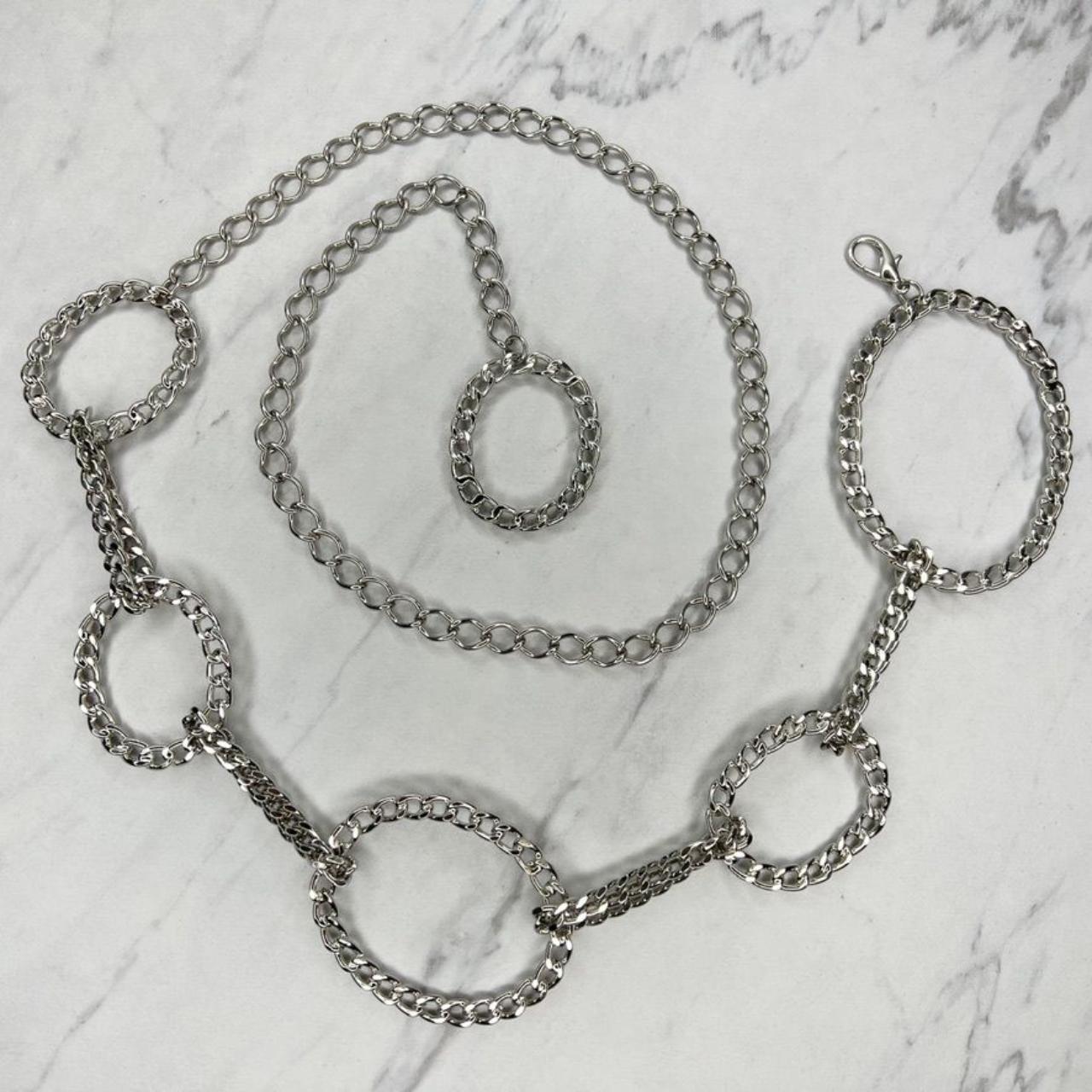 Silver hoop clearance chain belt