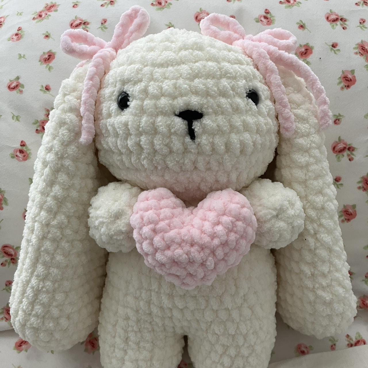 coquette bunny crochet plushie🤍✨ -handmade by | Depop