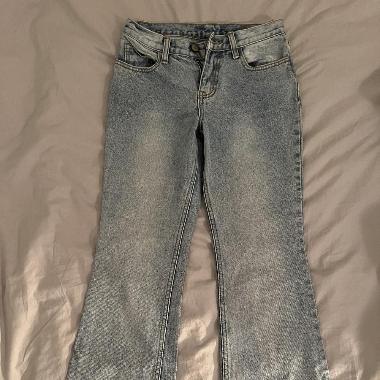 Low Waisted Light Wash + Flared Brandy Melville... - Depop