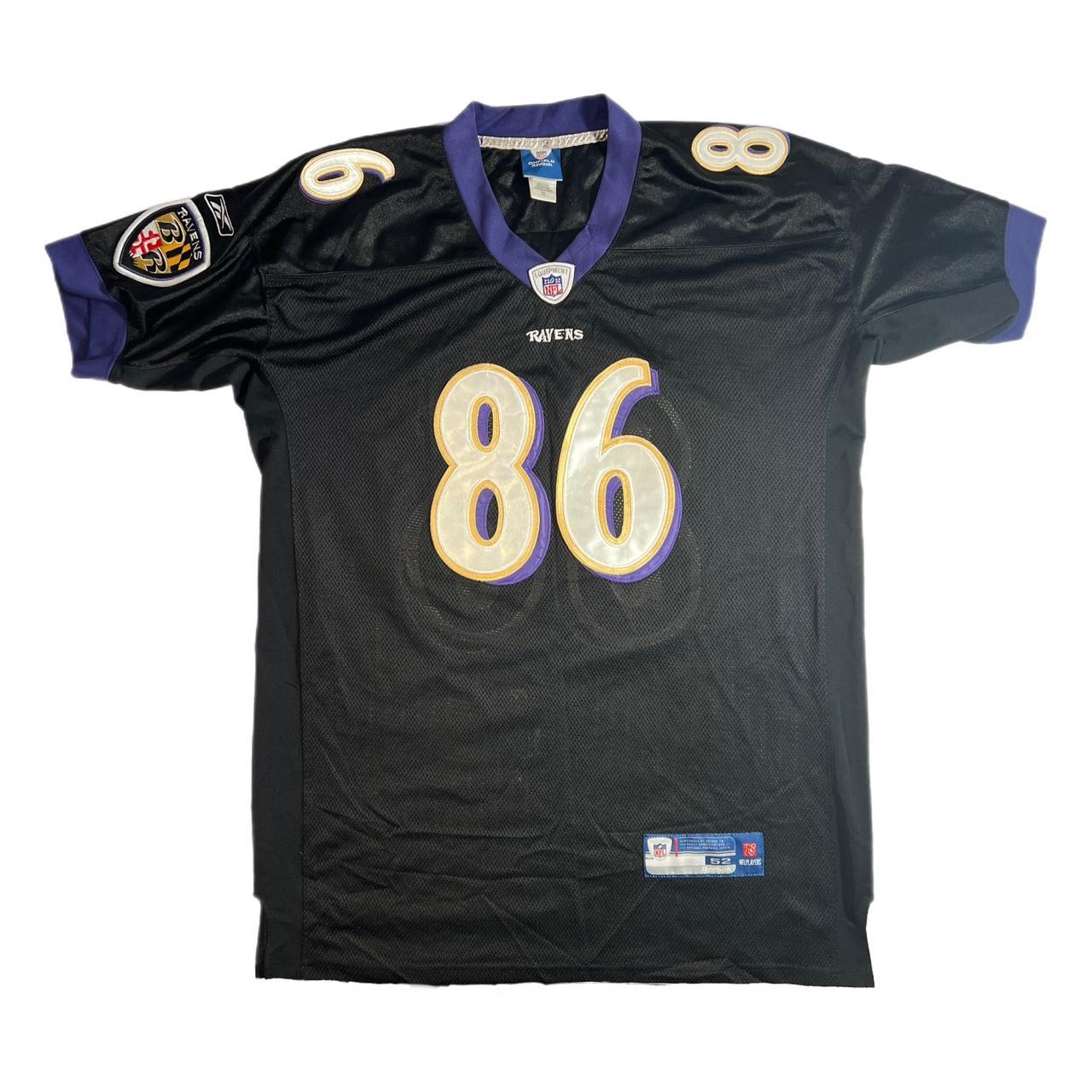 NFL Baltimore Ravens Todd Heap 86 Reebok On Field Purple Jersey