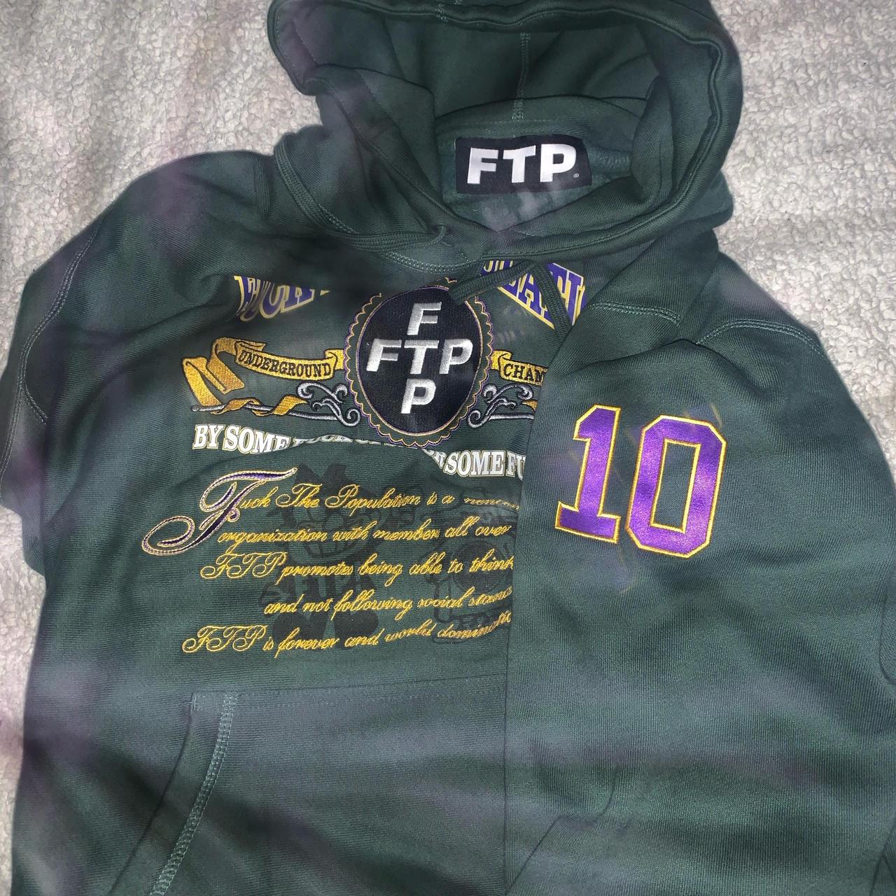 FTP green hoodie latest drop worn a couple times Depop