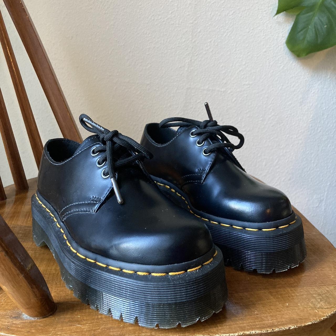 Unused & unworn black Doc Marten platform oxfords!... - Depop