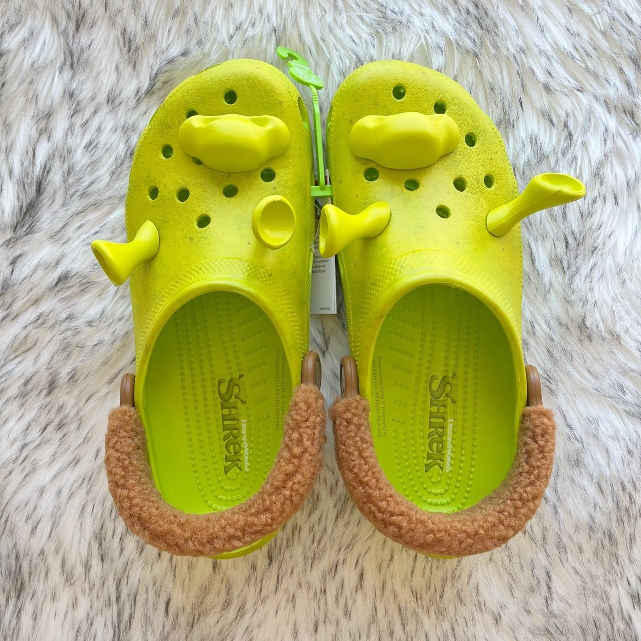  Crocs Unisex Classic Shrek Clogs, Lime Punch, 2 US Men