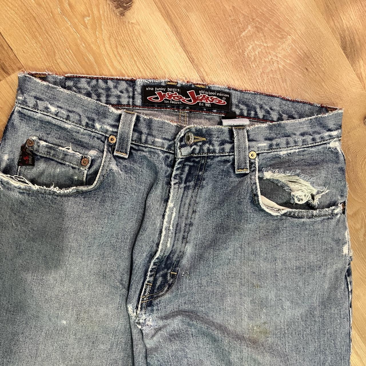 JNCO Men's Distressed Jeans - Blue - 34" – Light … - image 4