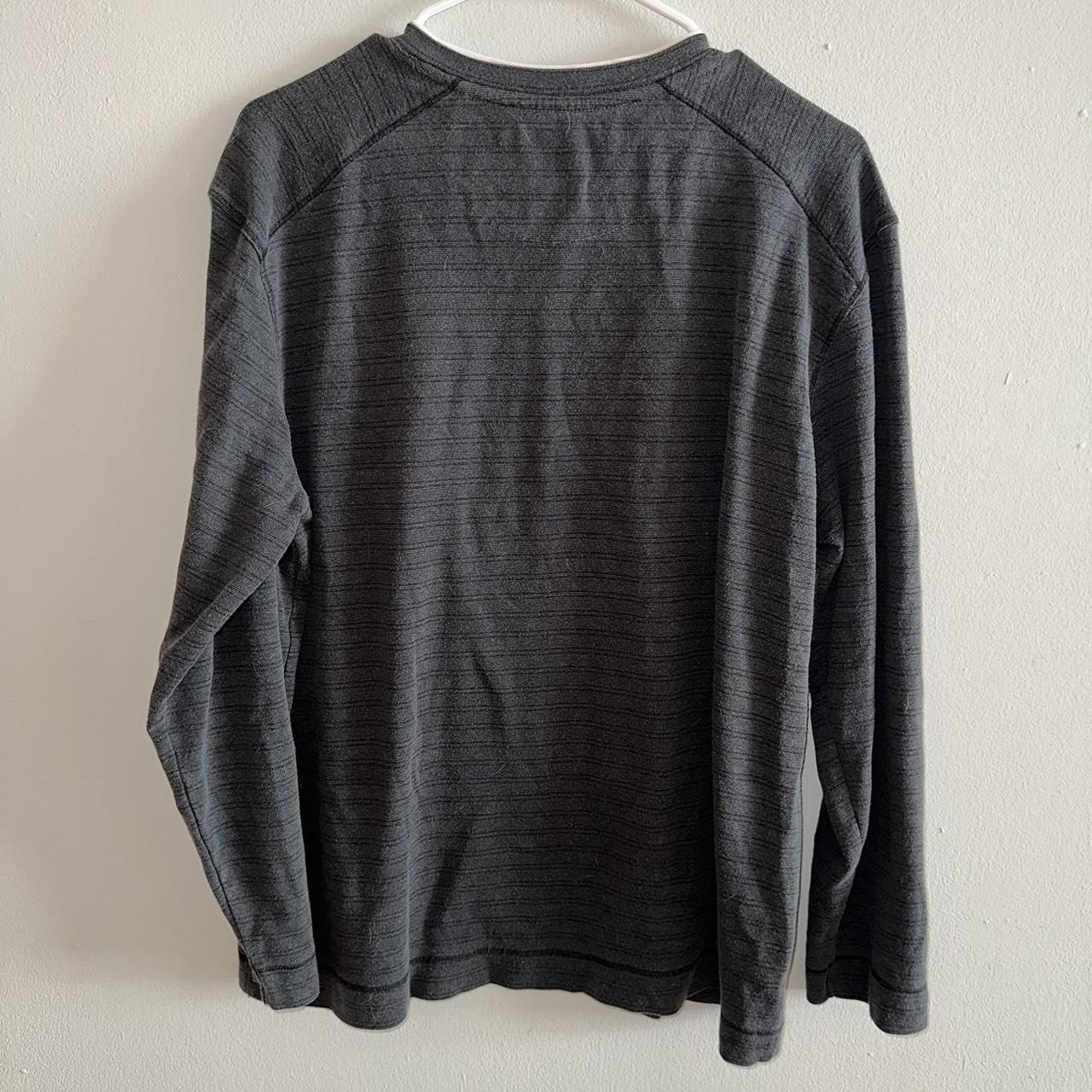 Mock V-neck Method Long Sleeve Hunter Green Shirt... - Depop