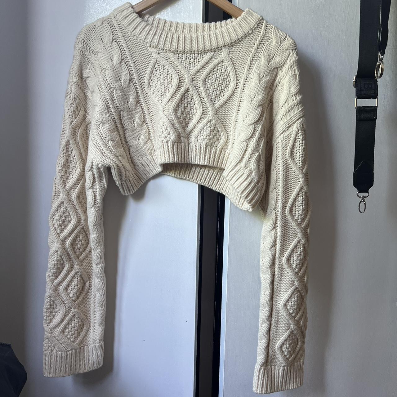 Charcoal clothing - Sonny Knit Crop (cream) Size M... - Depop