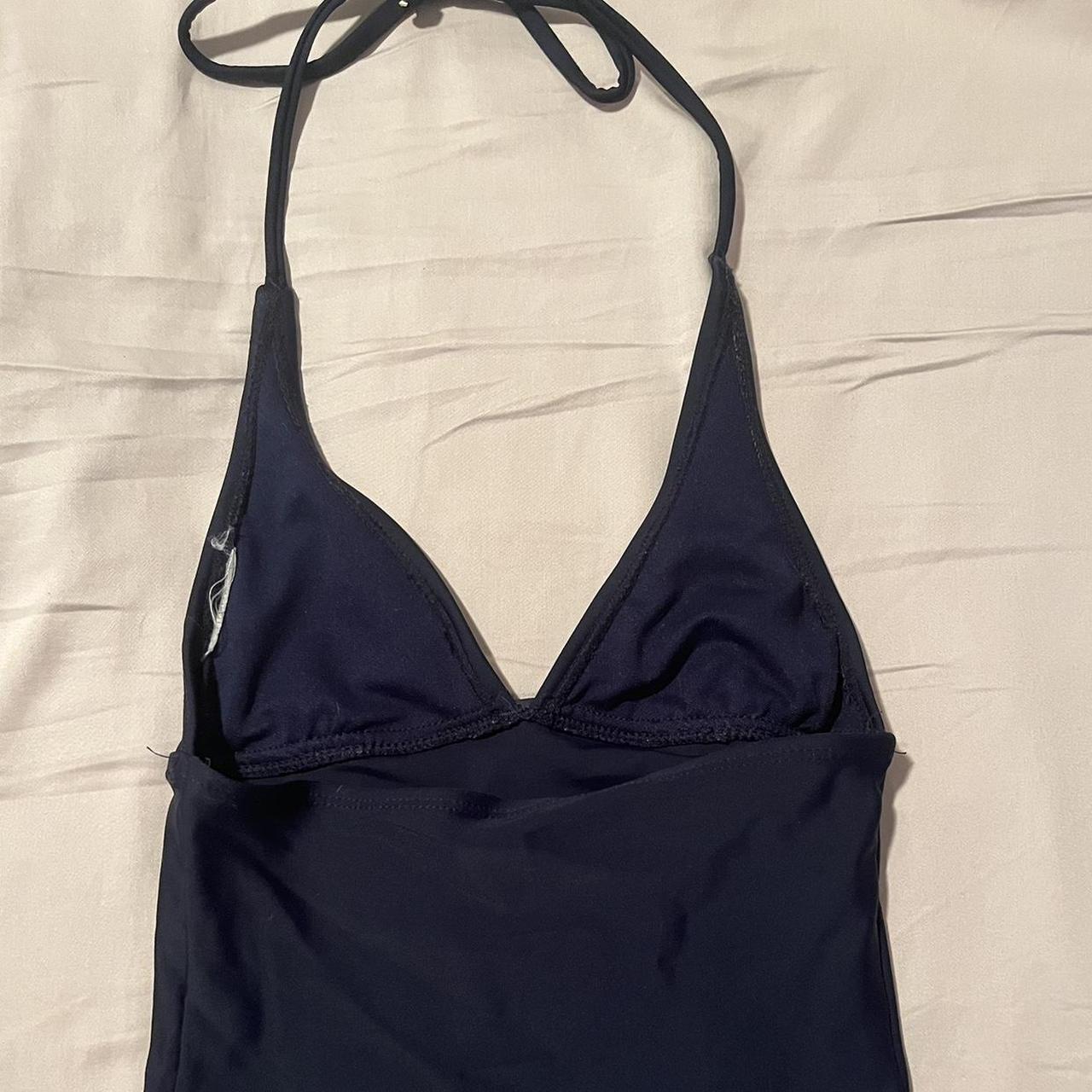 backless navy y2k tankini #y2k #surfwear #tankini... - Depop