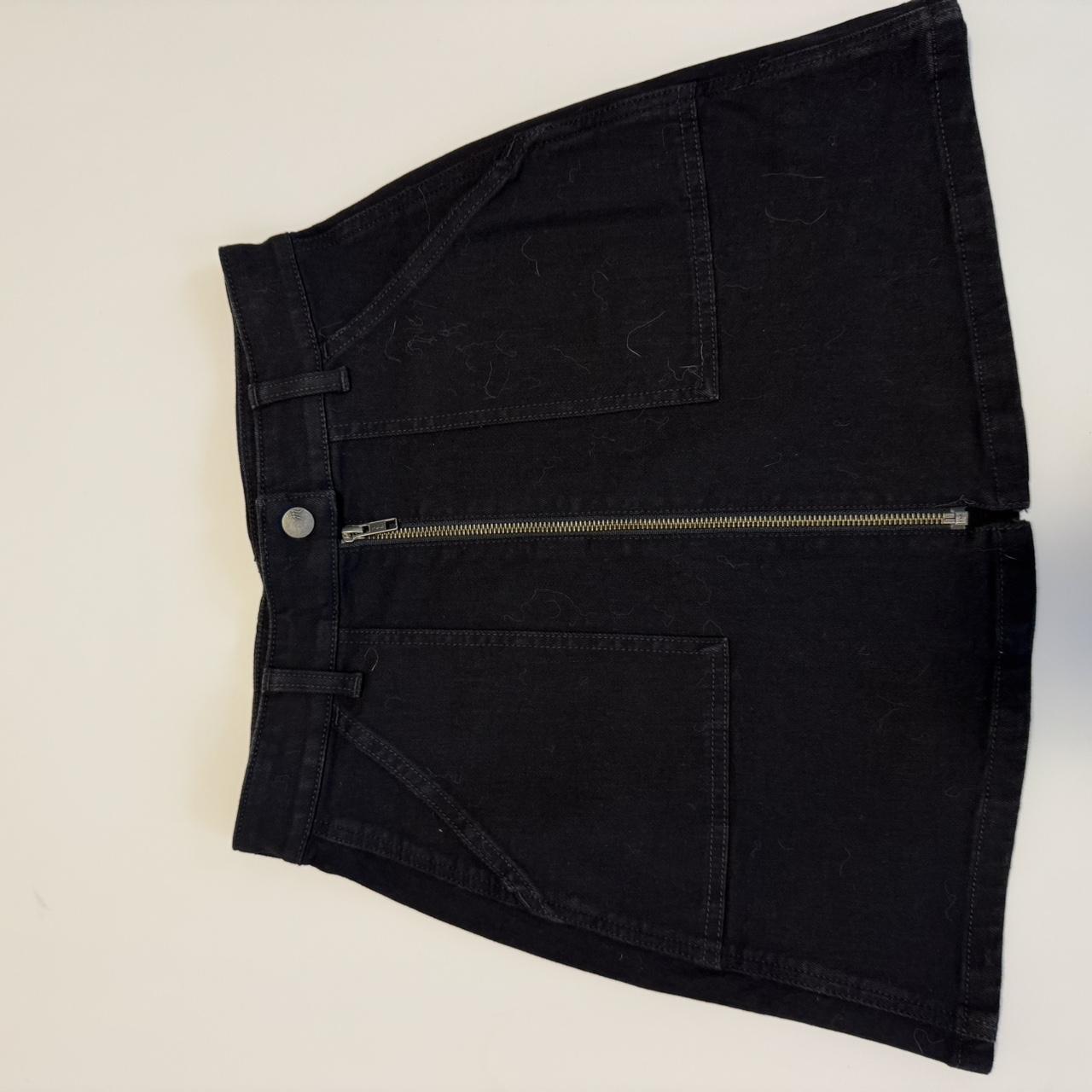 Madewell Black Denim Zip Skirt Black Denim Mini Skirt With Zipper
