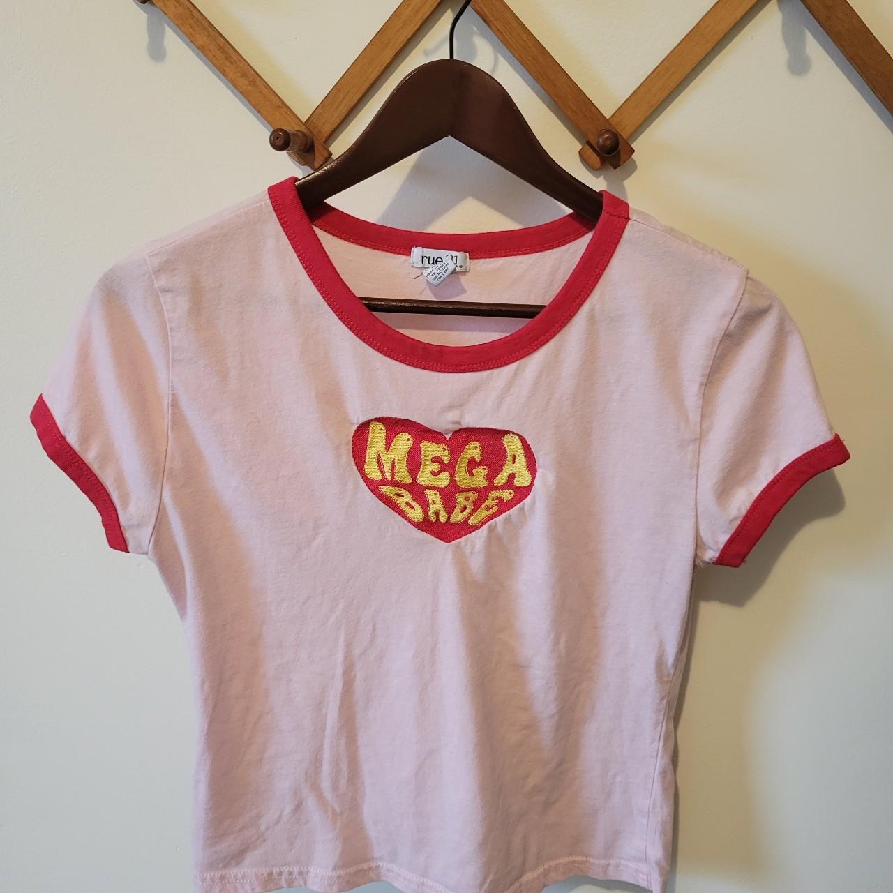 Rue 21 Women's Red and Pink T-shirt (2)