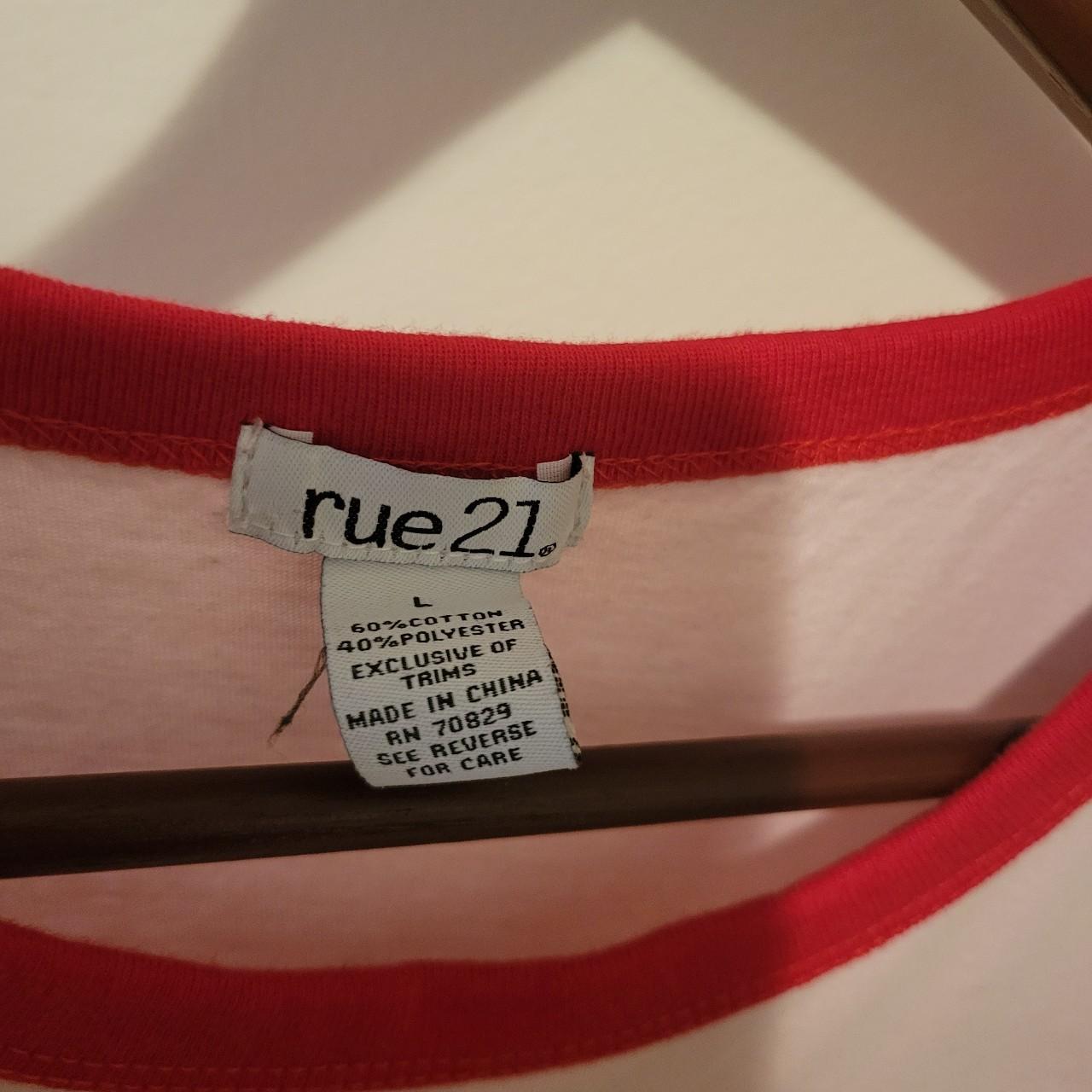 Rue 21 Women's Red and Pink T-shirt (4)