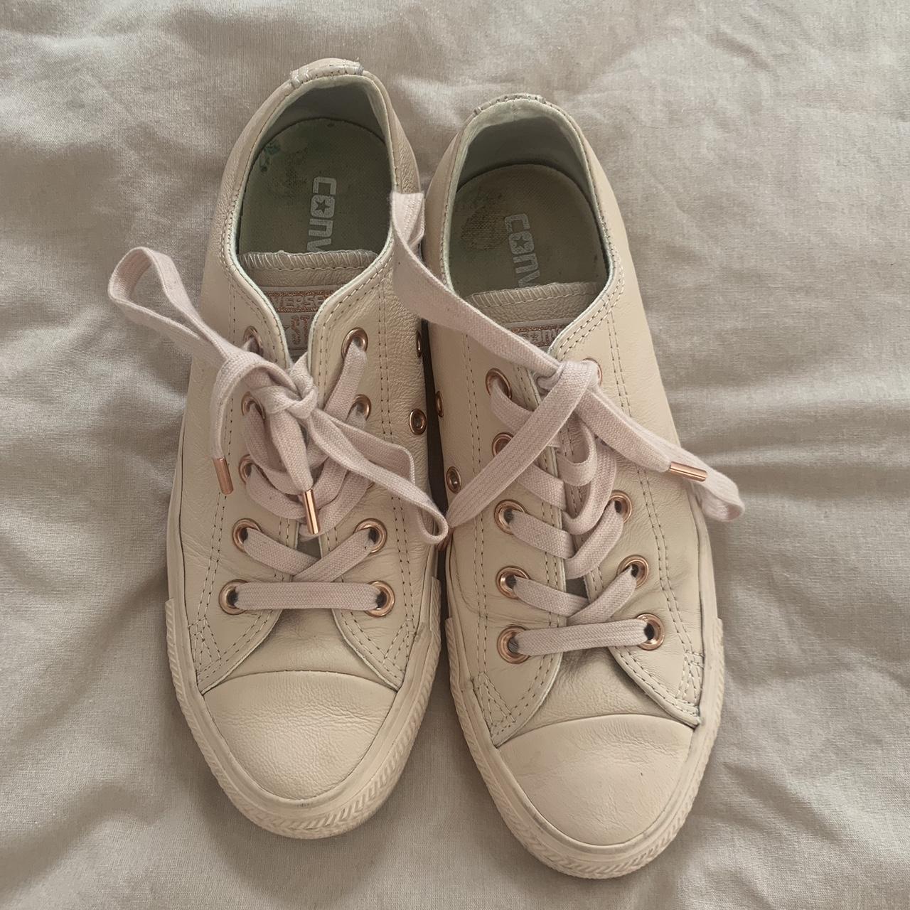 White and rose gold best sale converse womens