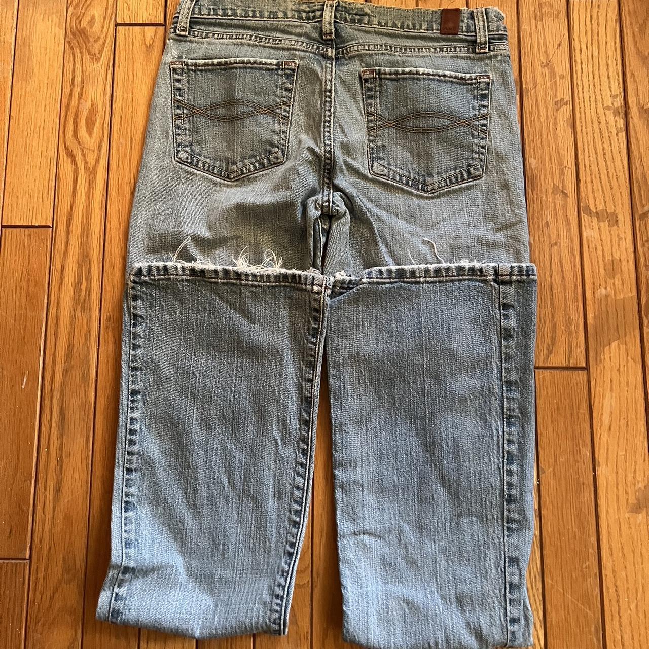 y2k Abercrombie and Fitch low rice skinny... - Depop