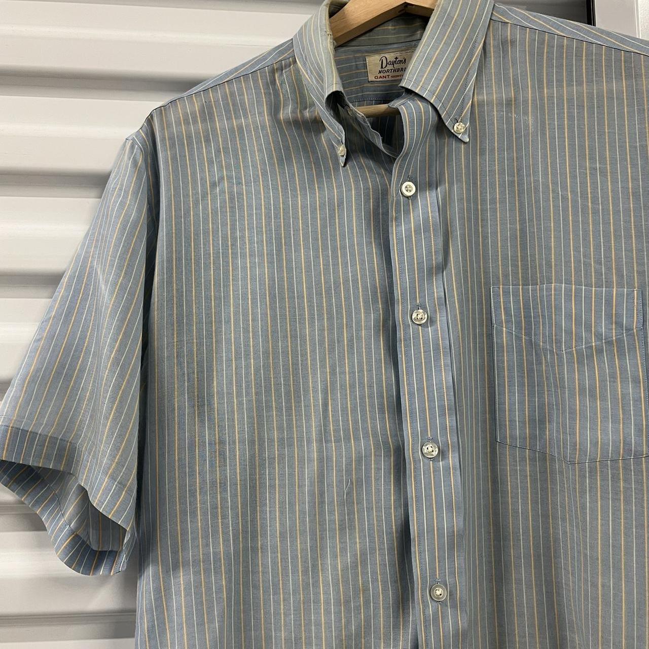 GANT Men's Blue and Yellow Shirt | Depop