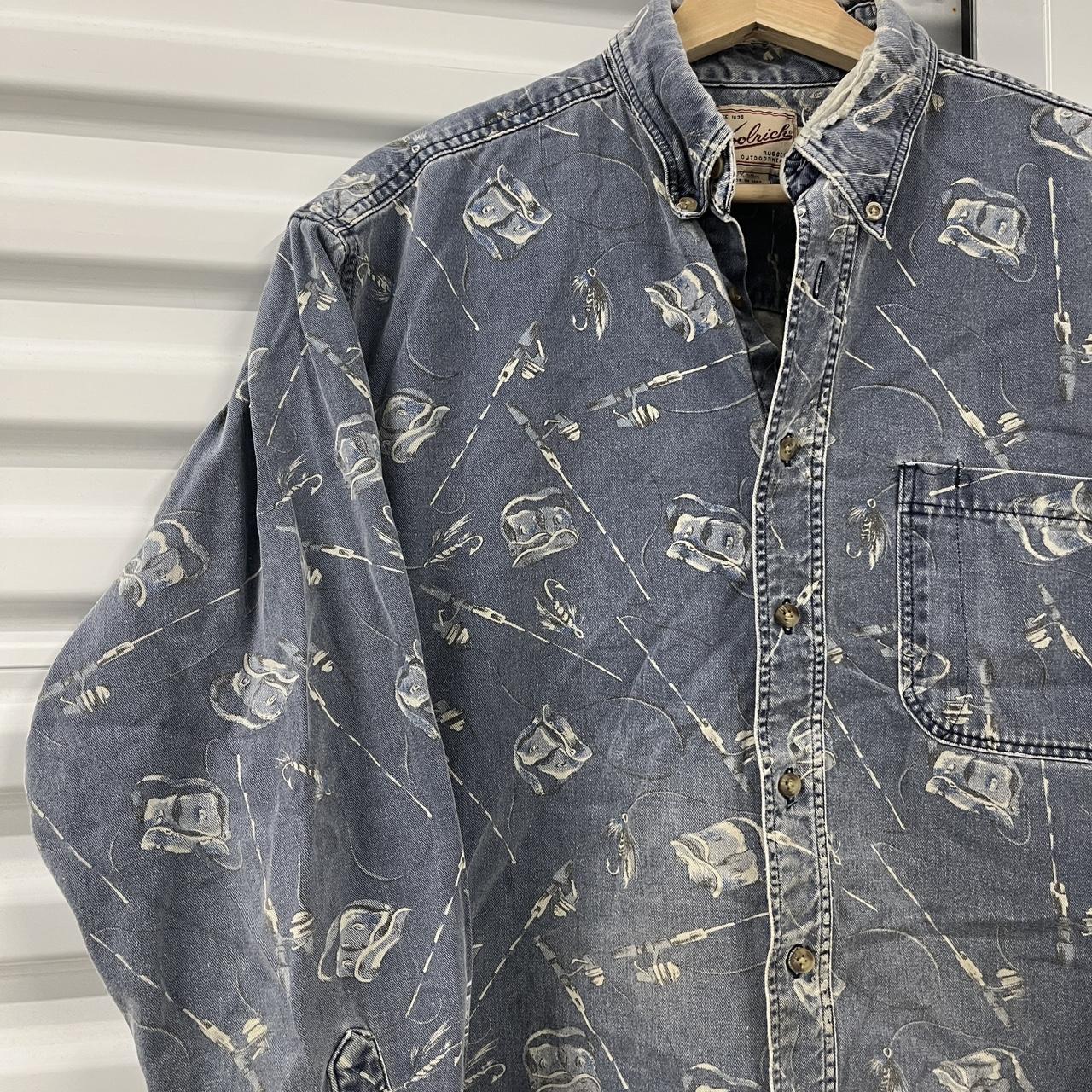 Vintage 90’s Woolrich fly fishing cotton button up