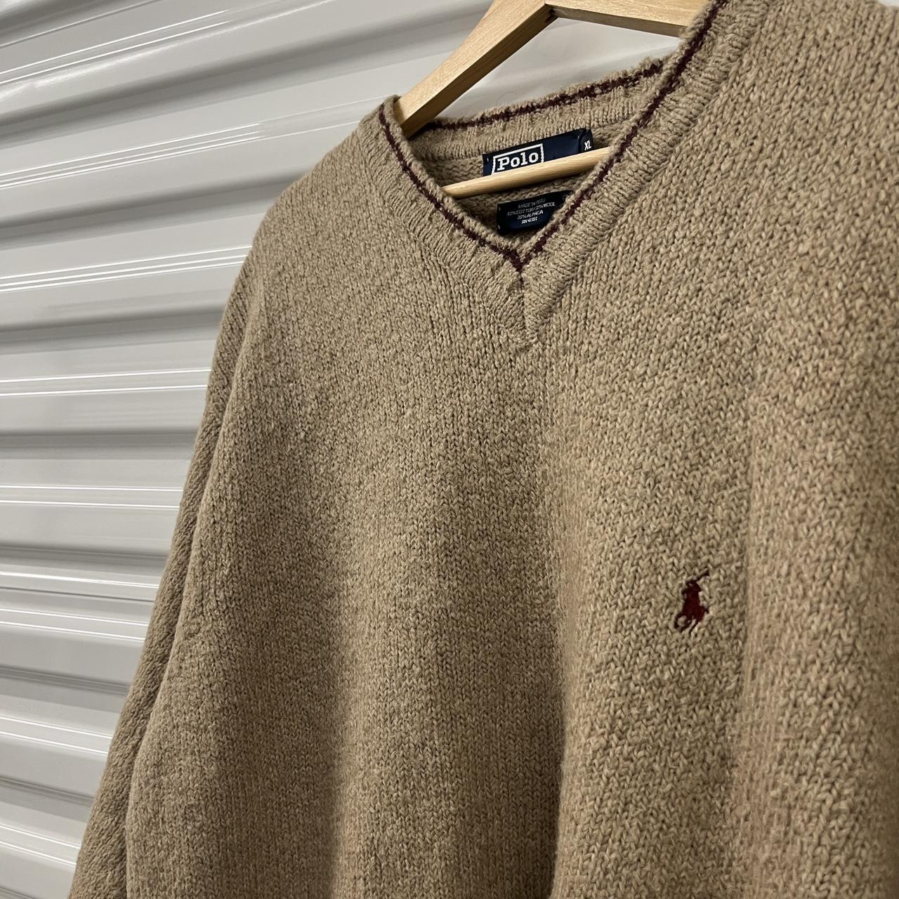 Vintage 90’s polo Ralph Lauren tan and brown earth... - Depop