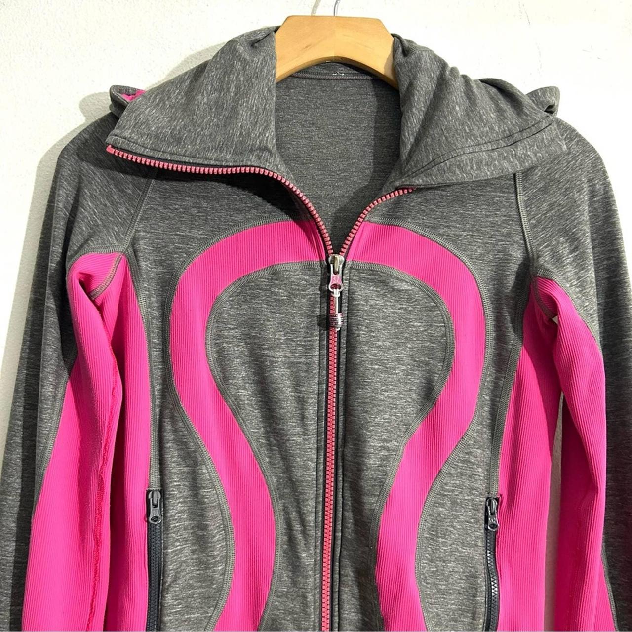 Lululemon Stride Grey Pink Jacket hooded athletic