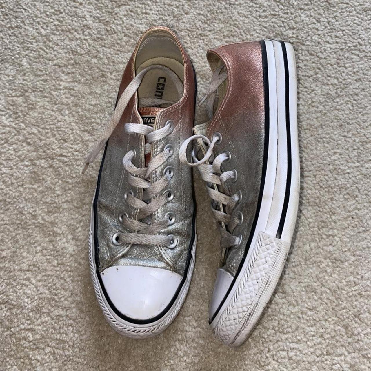 Sparkly ombré converse trainers Size 6 Been worn but... Depop