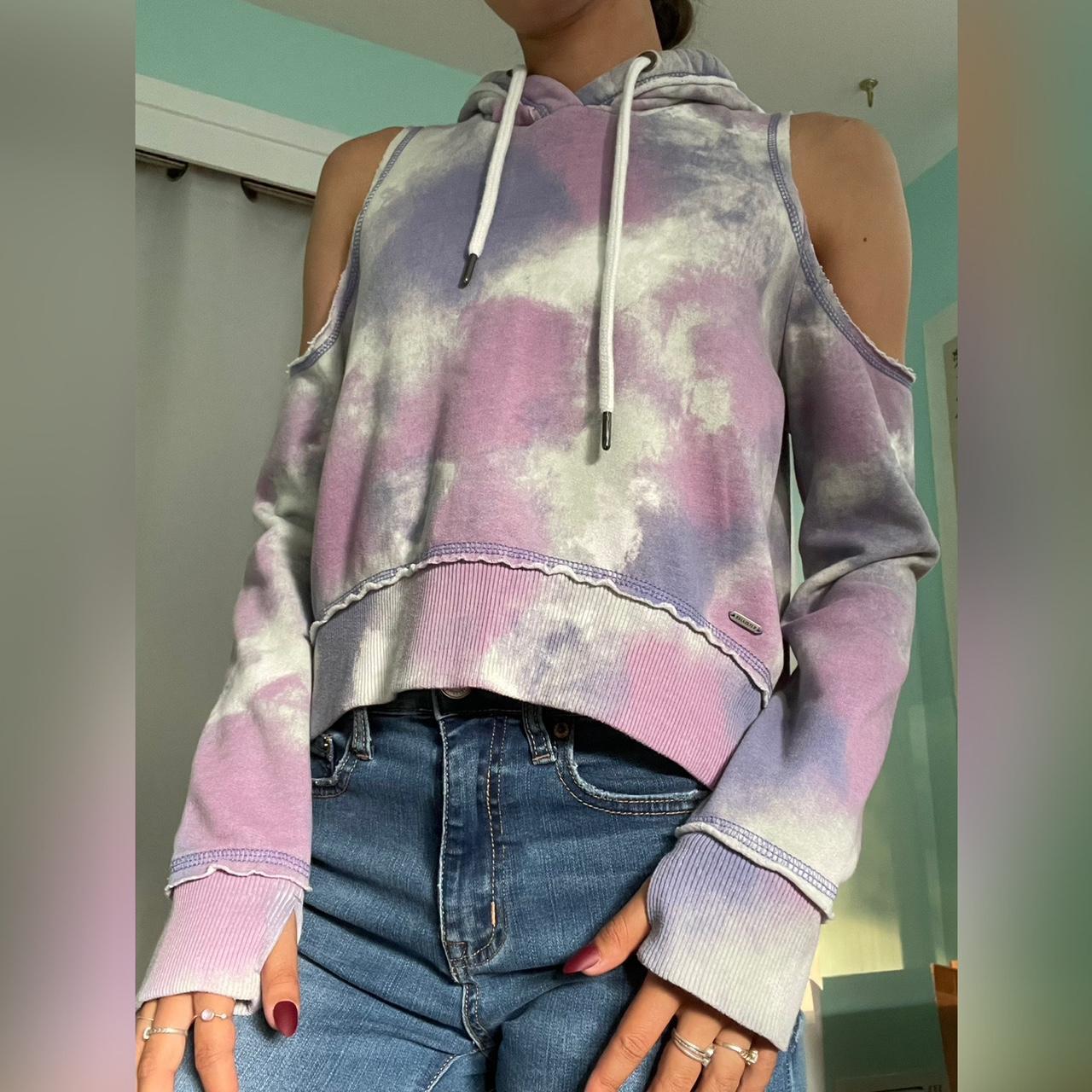 Tie dye cold shoulder sweatshirt new arrivals