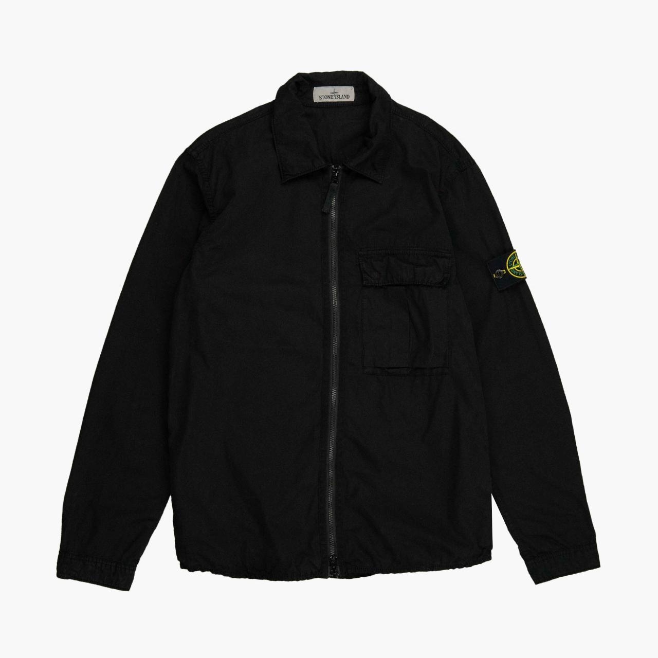 Stone Island Men's Black Jacket | Depop