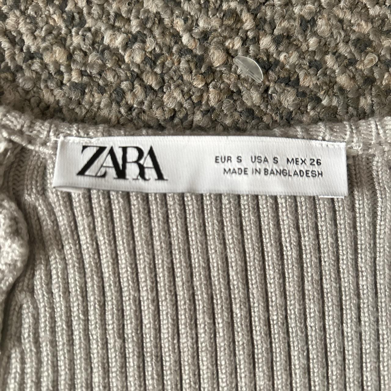 Small Zara long sleeve grey long sleeve. Never worn... - Depop